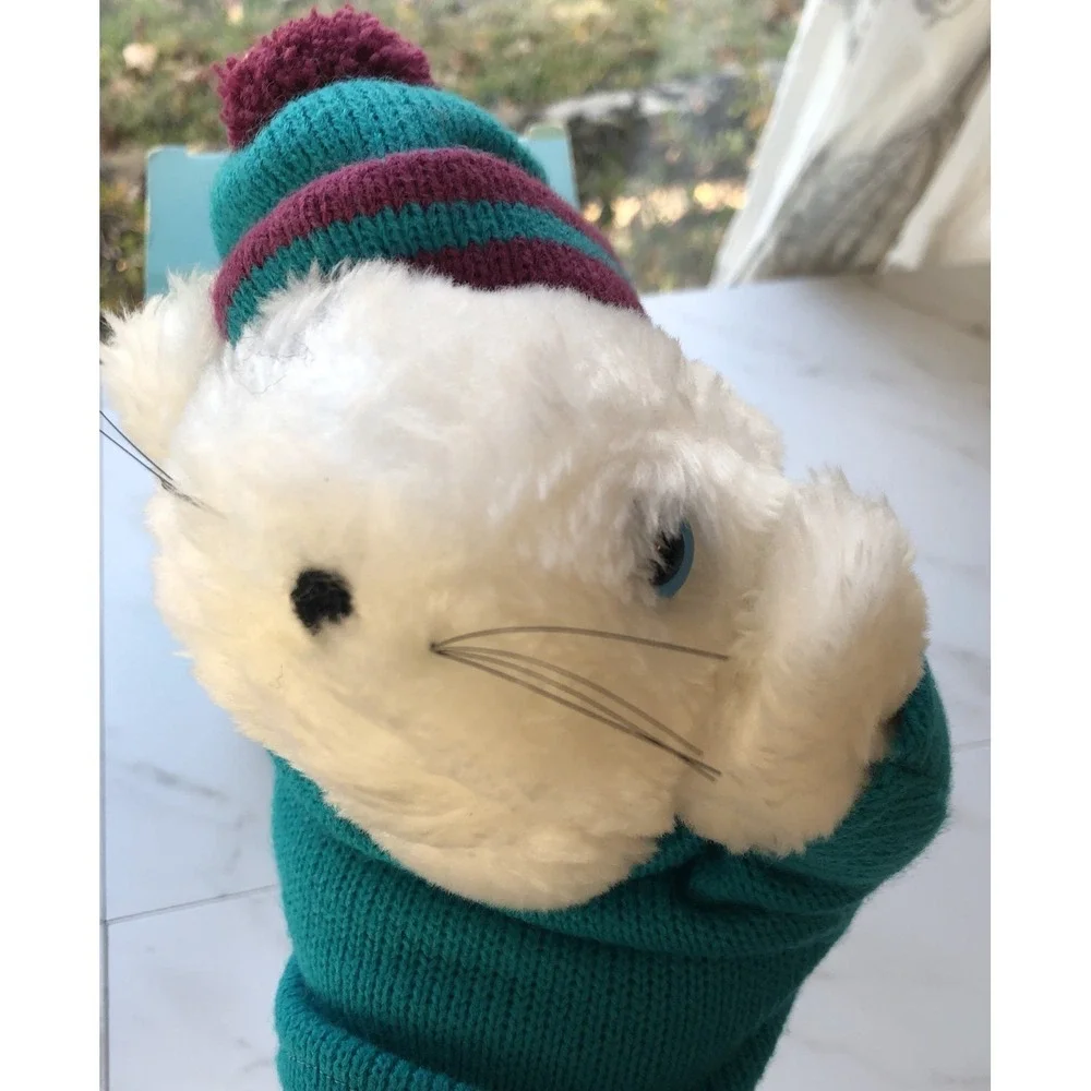 AVON BABY SEAL SCOOTER PLUSH STUFFED HAND PUPPET FULL‎ BODY W/box Vintage